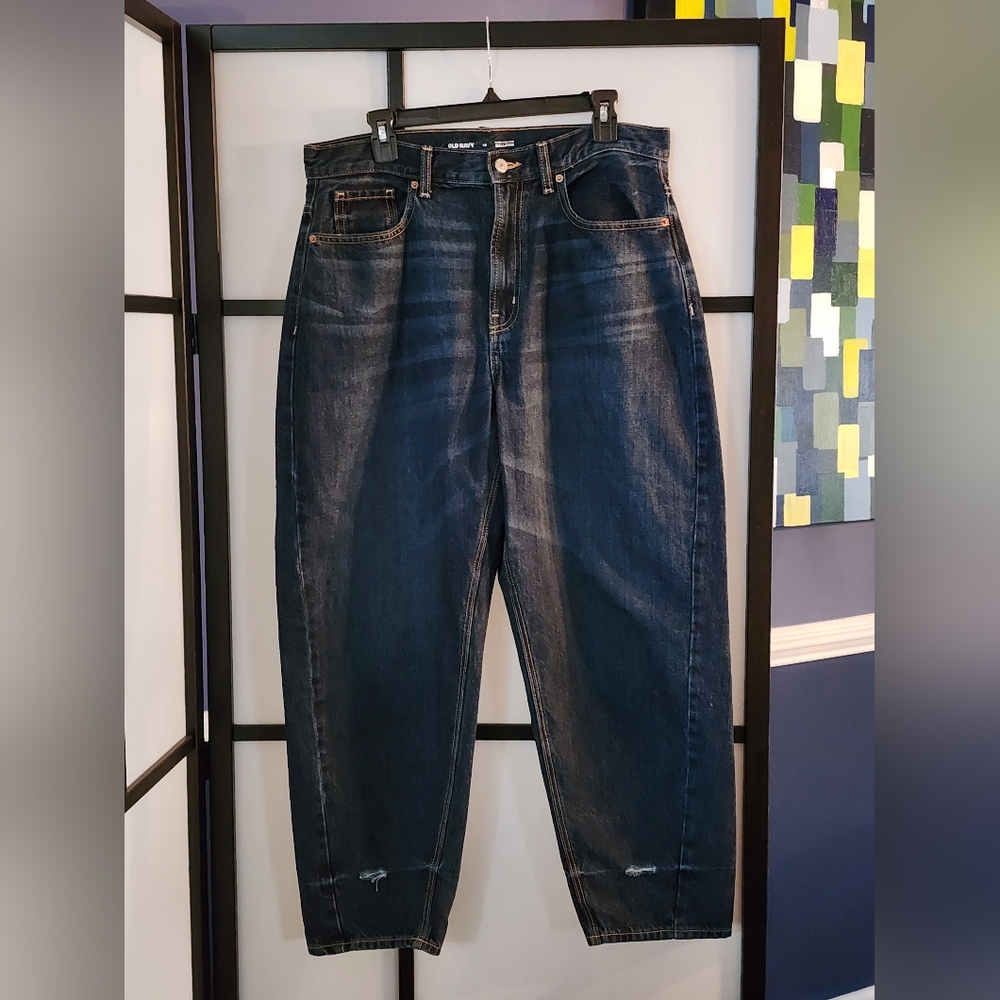 Old Navy High Rise Balloon Jeans. Sz 14